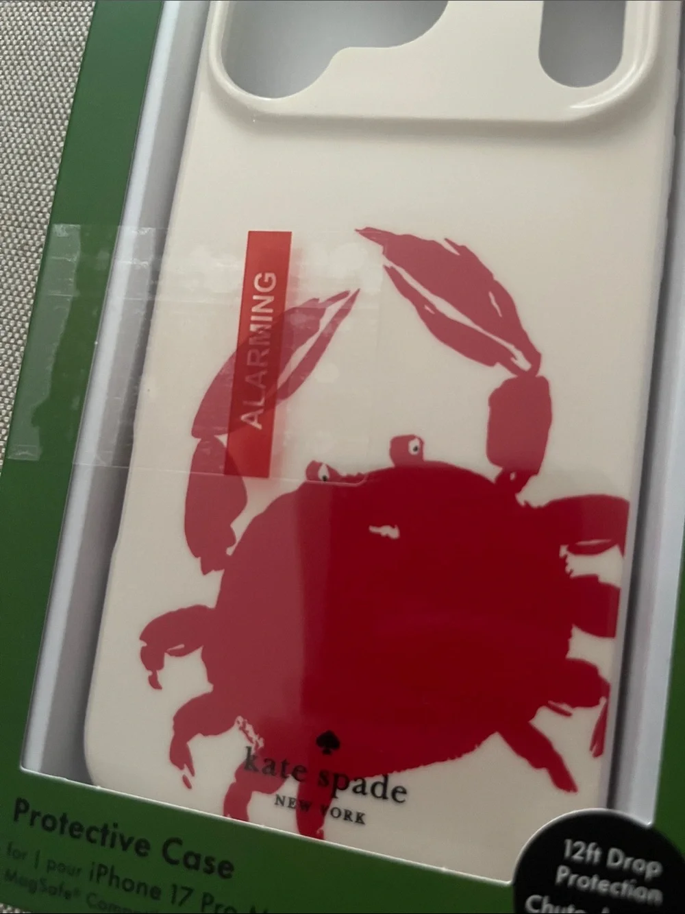 kate spade Cream and Red Crab iPhone 17 Pro Max Case